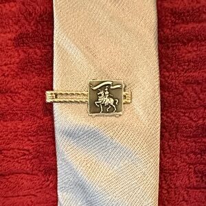 Silver Tie Tack Vintage 60’s Mounted Knight. Very Good Condition